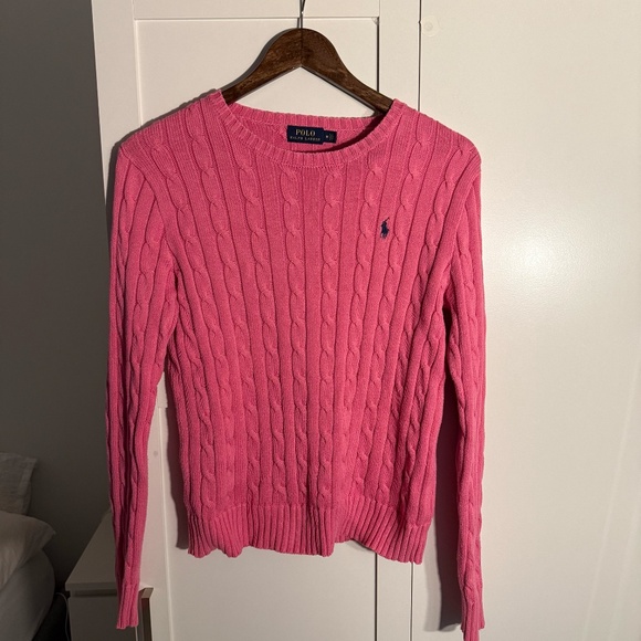 Polo Ralph Lauren Sweaters - Polo Ralph Lauren Pink Cable-Knit Sweater (Size M)